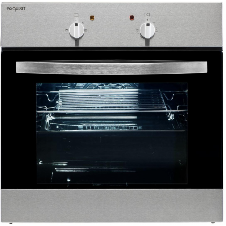 Exquisit  EBE555-1 EEK: un forno da incasso, 60 cm di larghezza, 62 litri, calore superiore / inferiore, inox (EBE555-1)