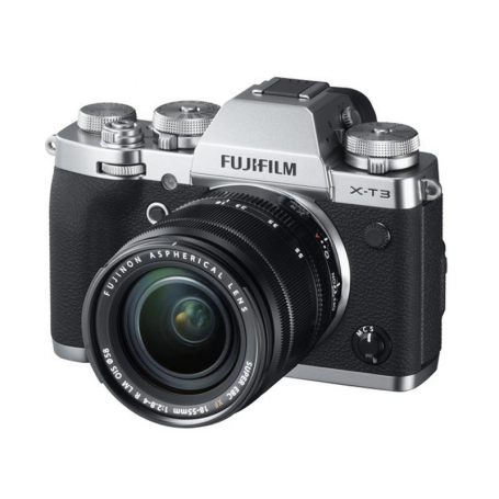 FUJI X-T3 SILVER + XF 18-55/2,8-4R LM OIS Garanzia 4 anni ufficiale Fujifilm Italia (FU790)