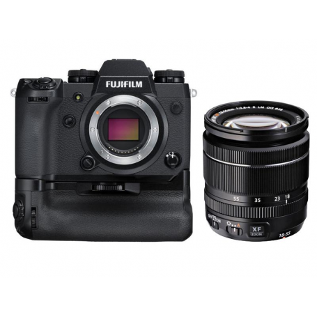 FUJI X-H1+VPB-H1 BOOSTER+XF 18-55/2,8-4 R Garanzia 4 anni ufficiale Fujifilm Italia (X-H1 18-55 VPB)