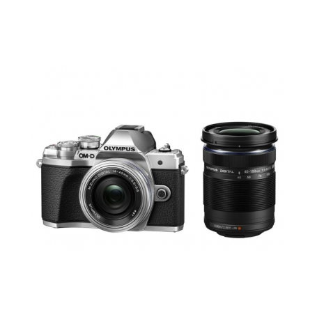 OLYMPUS OM-D E-M10 MARKIII SLV+14-42EZ+40-150 TWIN Garanzia 4 anni ufficiale Olympus Italia (OM-D E-M10 MARKIII 14-42)