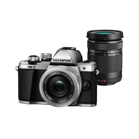 OLYMPUS OM-D E-M10 MARKII SLV+14-42EZ+40-150 TWIN Garanzia 4 anni ufficiale Olympus Italia (OM-D E-M10 MARKII 14-42 40-150)