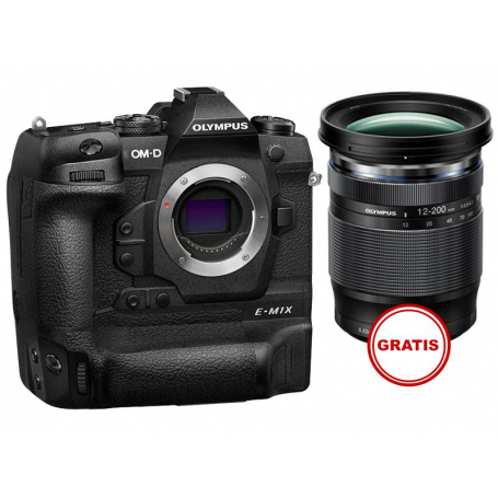 OLYMPUS OM-D E-M1X + 12-200/3,5-6,3+In omaggio zoom OLYMPUS M.ZUIKO ED 12-200/3,5-6,3 (OL590)