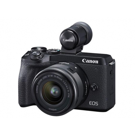 Canon EOS M6 Mark II + EF-M15-45mm + EVF-DC2 Kit fotocamere SLR 32,5 MP CMOS 6960 x 4640 Pixel Nero (CN657)