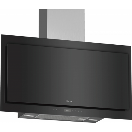 Cappa aspirante per montaggio a muro 90 cm clear glass black printed D95FHP1S0 (D95FHP1S0)