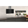 Cappa aspirante per montaggio a muro 90 cm clear glass black printed D95FHP1S0 (D95FHP1S0)