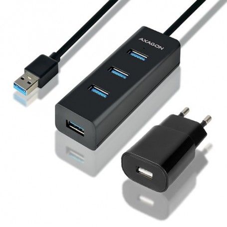 Axagon HUE-S2BP hub di interfaccia USB 3.2 Gen 1 (3.1 Gen 1) Type-A 5000 Mbit/s Nero (HUE-S2BP)
