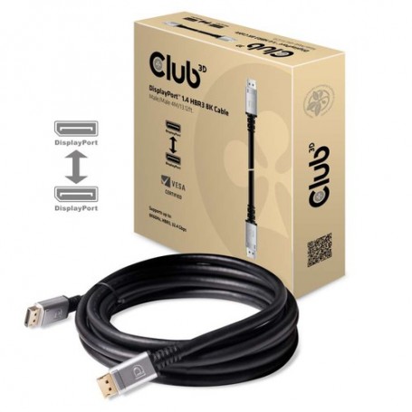 CLUB3D CAC-1069 cavo DisplayPort Nero, Argento (CAC-1069)