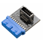 Akasa AK-CBUB51-BK adattatore per inversione del genere dei cavi USB 3.0 19-pin header USB 3.1 A Blu (AK-CBUB51-BK)