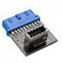 Akasa AK-CBUB51-BK adattatore per inversione del genere dei cavi USB 3.0 19-pin header USB 3.1 A Blu (AK-CBUB51-BK)