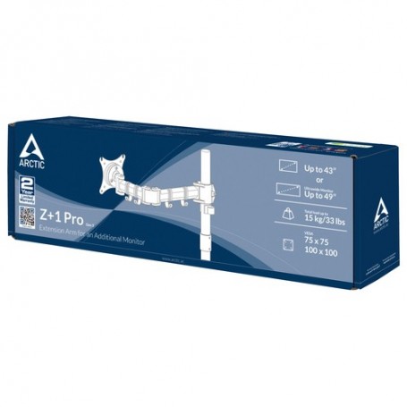 ARCTIC Z+1 Pro Gen 3 124,5 cm (49") Nero, Acciaio satinato (AEMNT00055A)