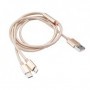 Akasa AK-CBUB42-12GL cavo USB 1,2 m USB 2.0 USB A USB C/Micro-USB B Oro (AK-CBUB42-12GL)