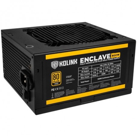 Kolink KL-G500FM alimentatore per computer 500 W 20+4 pin ATX ATX Nero (KL-G500FM)