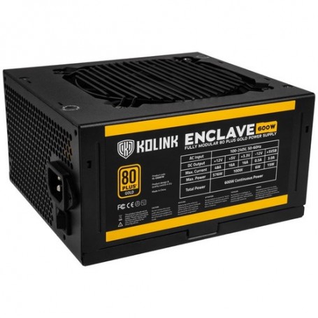 Kolink KL-G600FM alimentatore per computer 600 W 20+4 pin ATX ATX Nero (KL-G600FM)