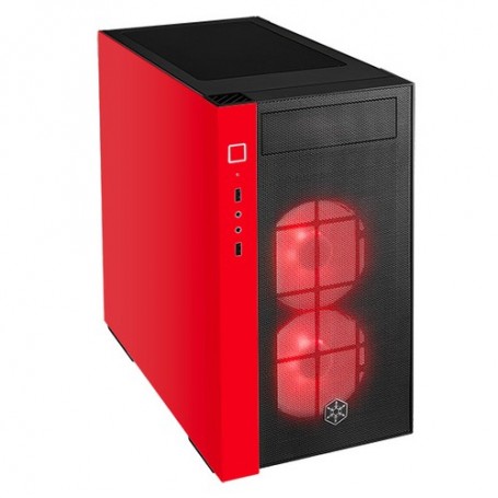 Silverstone RL08 Tower Nero, Rosso (SST-RL08BR-RGB)