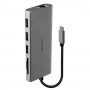 Lindy 43278 hub di interfaccia USB 3.2 Gen 1 (3.1 Gen 1) Type-C 5000 Mbit/s Grigio