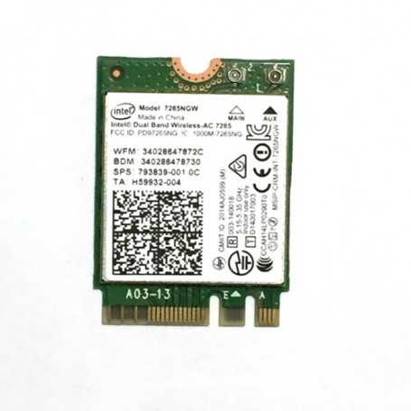 Intel 7265.NGWG.W scheda di rete e adattatore Interno WLAN 867 Mbit/s (7265.NGWG.W)