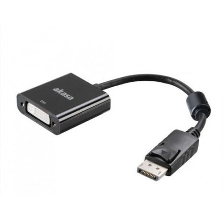Akasa AK-CBDP15-20BK cavo e adattatore video 0,2 m DisplayPort DVI-I Nero (AK-CBDP15-20BK)