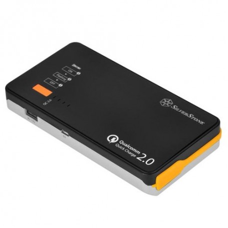 Silverstone PB06 batteria portatile Polimeri di litio (LiPo) 10000 mAh Nero, Argento (SST-PB06BS)