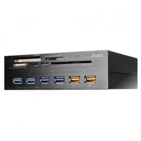 Akasa AK-HC-07BK lettore di schede USB 2.0/eSATA Interno Nero (AK-HC-07BK)