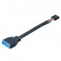 Akasa 9-pin/19-pin cavo USB 0,1 m USB 3.0 19-pin USB 2.0 9-pin Nero (AK-CBUB19-10BK)