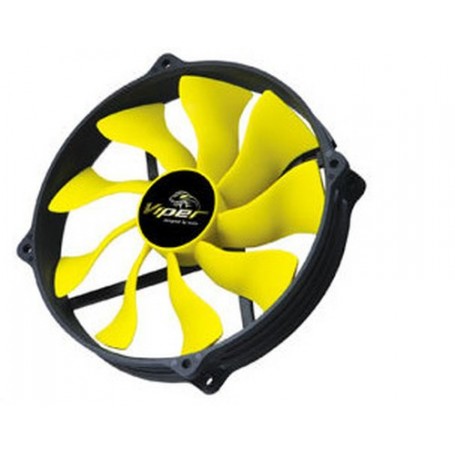 Akasa 14cm Viper R Fan Case per computer Refrigeratore Nero, Giallo (AK-FN073)