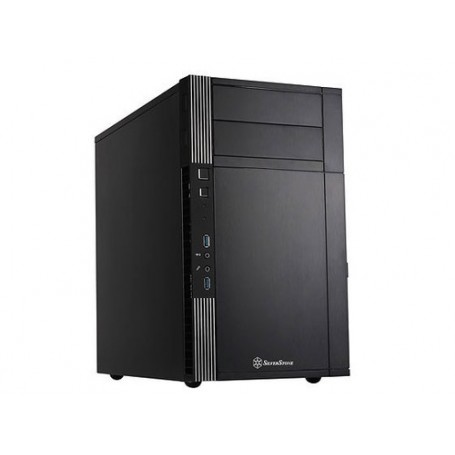 Silverstone PS07B Mini Tower Nero, Argento (SST-PS07B)