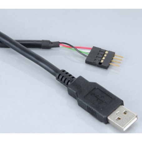 Akasa 0.4m USB (A) cavo USB 0,4 m 4 piedini Nero (EXUSBIE-40)