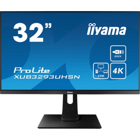 iiyama ProLite XUB3293UHSN-B1 Monitor PC 80 cm (31.5") 3840 x 2160 Pixel 4K Ultra HD LED Grigio