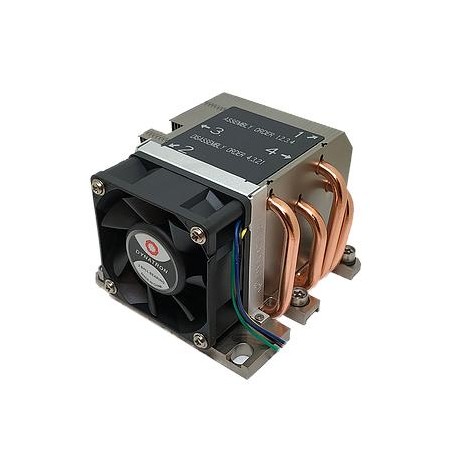 Dynatron B13 sistema di raffreddamento per computer Processore Refrigeratore Alluminio, Nero