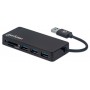 Manhattan 164931 hub di interfaccia USB 3.2 Gen 1 (3.1 Gen 1) Type-A 5000 Mbit/s Nero