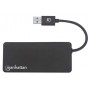 Manhattan 164931 hub di interfaccia USB 3.2 Gen 1 (3.1 Gen 1) Type-A 5000 Mbit/s Nero
