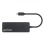 Manhattan 164924 hub di interfaccia USB 3.2 Gen 1 (3.1 Gen 1) Type-C 5000 Mbit/s Nero