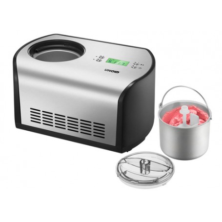 Unold 48865 macchina per gelato Gelatiera compressore 1,2 L 135 W Nero, Acciaio inossidabile