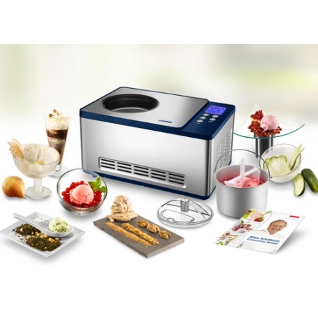 Unold 48818 macchina per gelato Gelatiera compressore 1,5 L 150 W Blu, Acciaio inossidabile