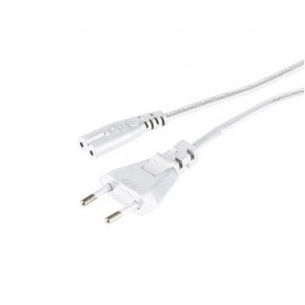Hama Mains Cable European Norm, 5 m, white Bianco