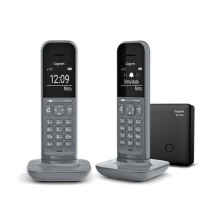 Gigaset CL390A Duo Telefono analogico/DECT Grigio