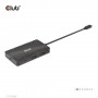 CLUB3D CSV-1598 hub di interfaccia USB 3.2 Gen 2 (3.1 Gen 2) Type-C 10000 Mbit/s Nero