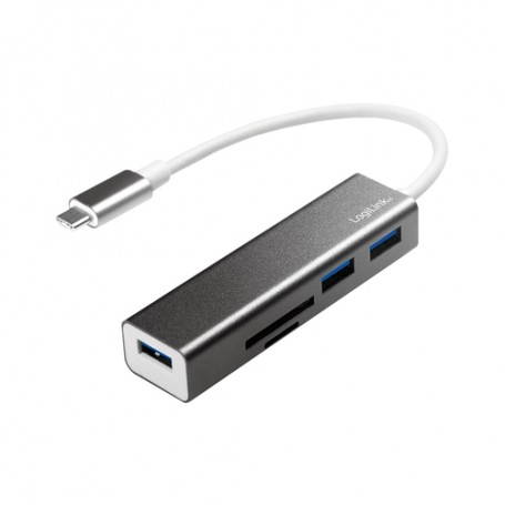 LogiLink UA0305 hub di interfaccia USB 3.2 Gen 1 (3.1 Gen 1) Type-C 5000 Mbit/s Alluminio