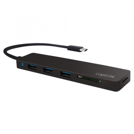 LogiLink UA0312 hub di interfaccia USB 3.2 Gen 1 (3.1 Gen 1) Type-C 5000 Mbit/s Nero
