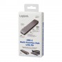 LogiLink UA0302 hub di interfaccia USB 3.2 Gen 1 (3.1 Gen 1) Type-C 5000 Mbit/s Alluminio, Nero