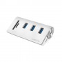 LogiLink CR0045 hub di interfaccia USB 3.2 Gen 1 (3.1 Gen 1) Type-A 5000 Mbit/s Argento