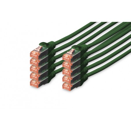 Digitus DK-1644-010-G-10 cavo di rete Verde 1 m Cat6 S/FTP (S-STP)