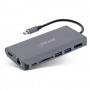 InLine 33277 replicatore di porte e docking station per notebook Cablato USB 3.2 Gen 2 (3.1 Gen 2) Type-C Grigio, Nero