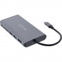 InLine 33277 replicatore di porte e docking station per notebook Cablato USB 3.2 Gen 2 (3.1 Gen 2) Type-C Grigio, Nero