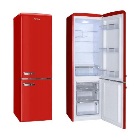 Amica KGCR 387100 R frigorifero con congelatore Libera installazione 244 L E Rosso