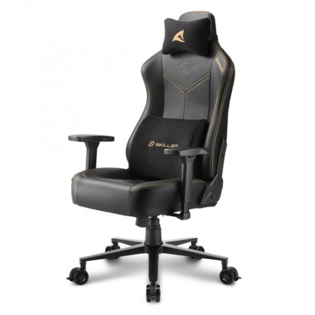 Sharkoon SGS30 Sedia per gaming universale Sedia imbottita tappezzata Beige, Nero