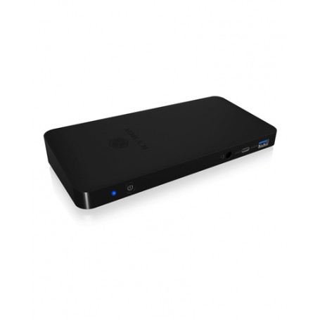 ICY BOX IB-DK2405-C Cablato USB 3.2 Gen 1 (3.1 Gen 1) Type-C Nero