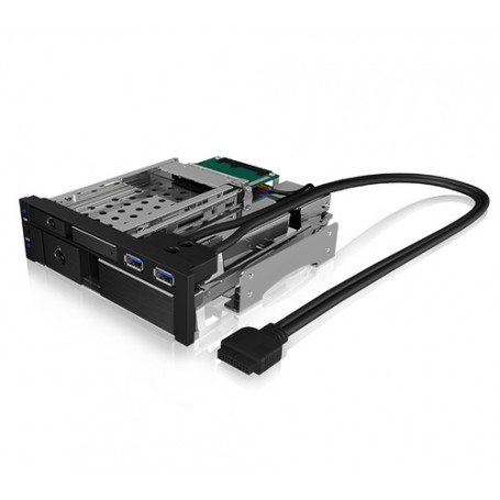 ICY BOX IB-174SSK-U 13,3 cm (5.25") Vassoio per unità di memorizzazione Nero