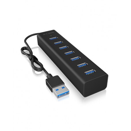 ICY BOX IB-HUB1700-U3 USB 3.2 Gen 1 (3.1 Gen 1) Type-A 5000 Mbit/s Nero