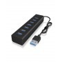 ICY BOX IB-HUB1700-U3 USB 3.2 Gen 1 (3.1 Gen 1) Type-A 5000 Mbit/s Nero